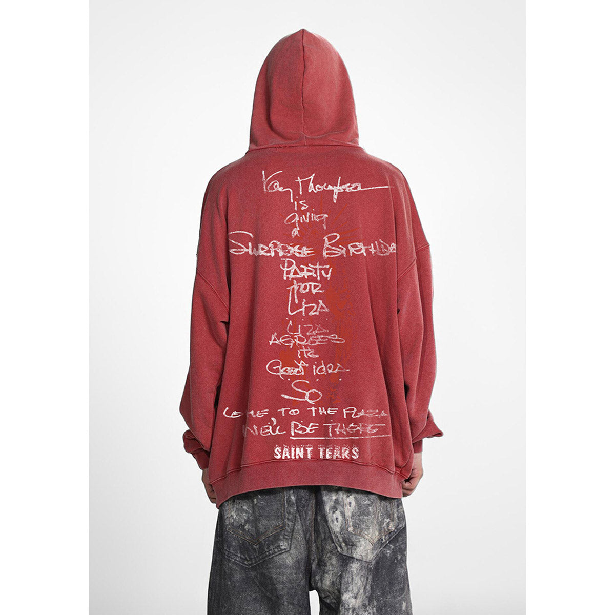 Unisex Hoodies Saint Michael Vintage Hip Hop Old Loose Hoodie