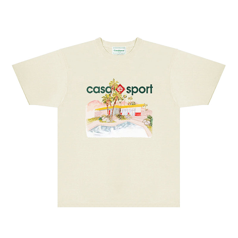 Casablanca T Shirts Fashion Print Street