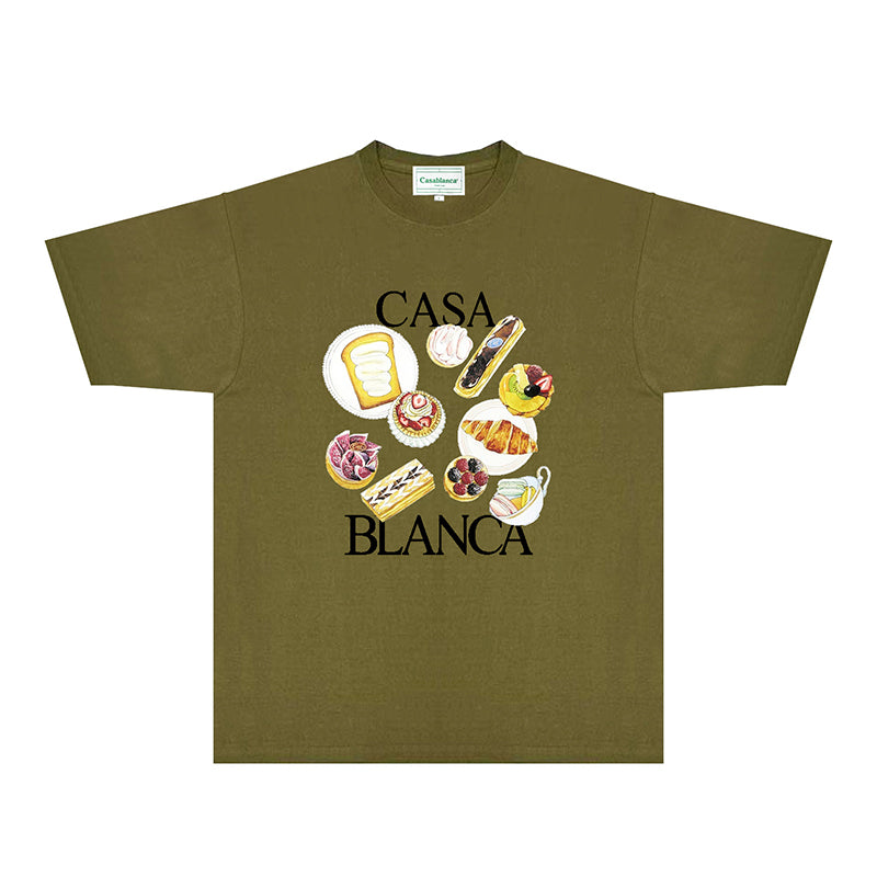 Casablanca T Shirts Fashion Print Street