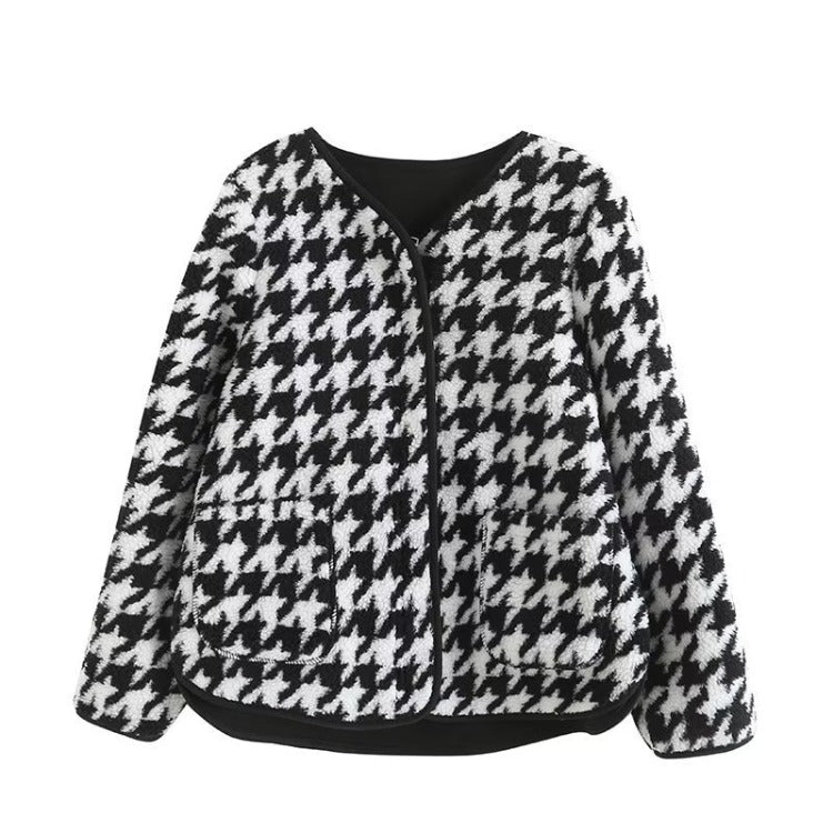 Women Cotton Coat Imitation Lamb Plush Loose