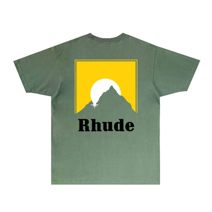 Rhude T Shirts Printed Trendy Pure Cotton