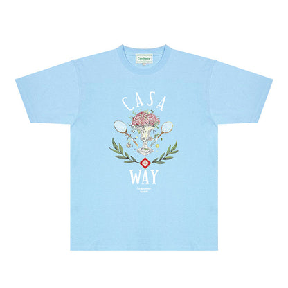 Casablanca T Shirts Fashion Print Street