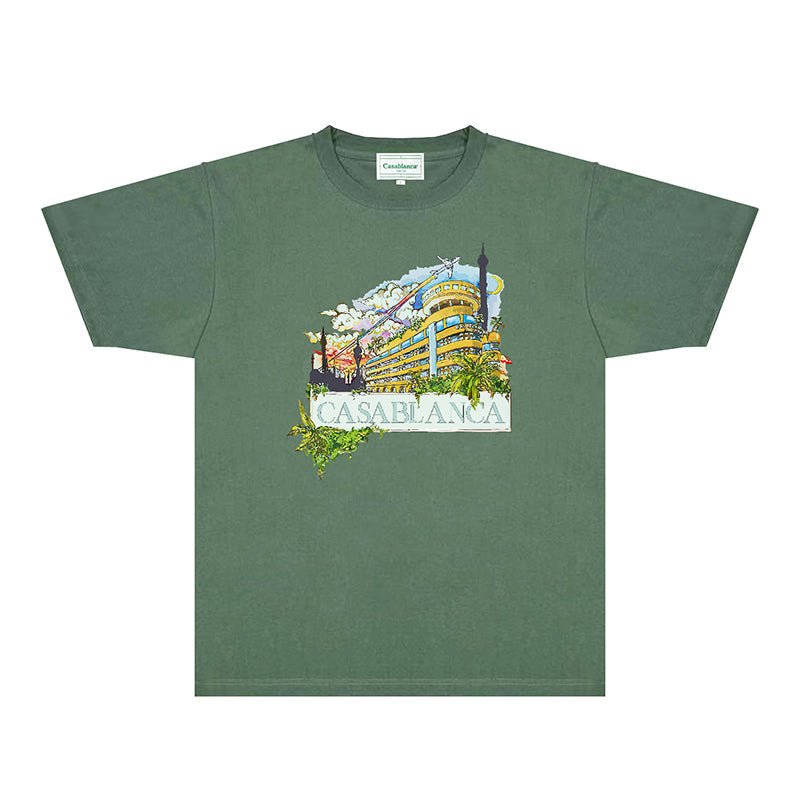 Casablanca T Shirts Fashion Print Street