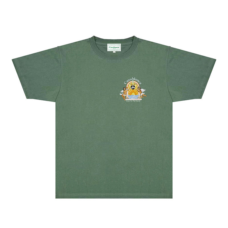 Casablanca T Shirts Fashion Print Street