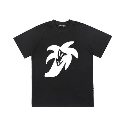 Palm Angle T Shirts Painted Cartoon Wind Print Couple