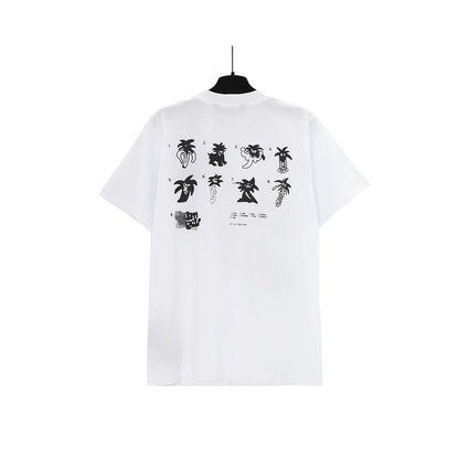 Palm Angle T Shirts Painted Cartoon Wind Print Couple