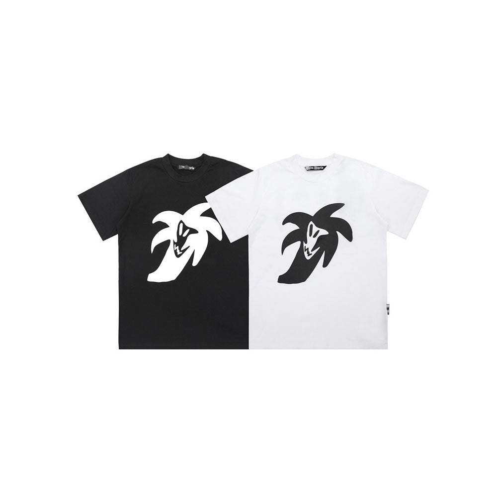 Palm Angle T Shirts Painted Cartoon Wind Print Couple