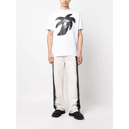 Palm Angle T Shirts Painted Cartoon Wind Print Couple