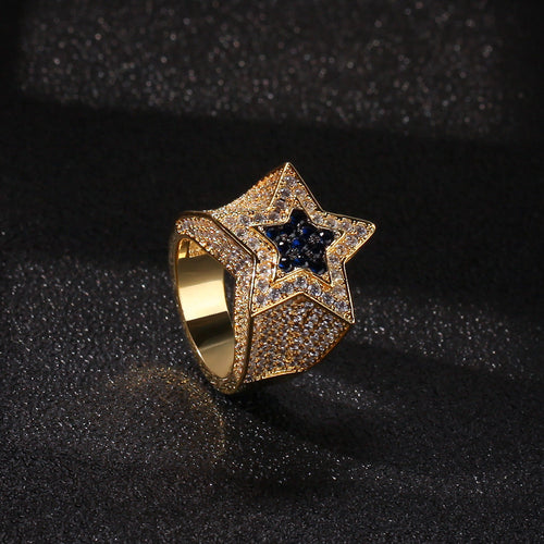 Rings Zircon Ring Sapphire Pentagram Ring St. Valentine's