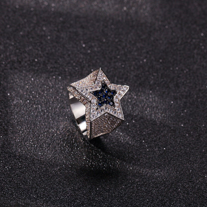 Rings Zircon Ring Sapphire Pentagram Ring St. Valentine's