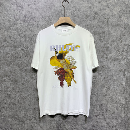 Rhude T Shirts Printed Trendy Pure Cotton