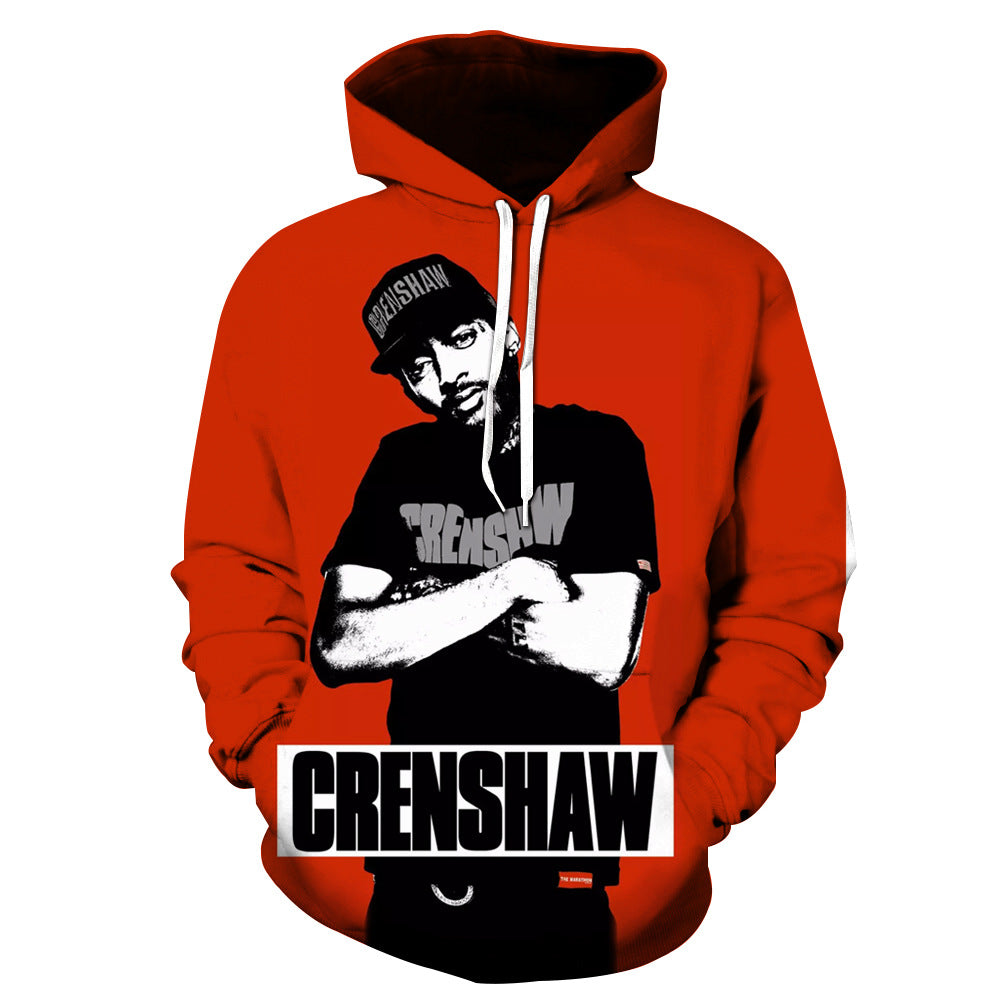 Nipsey Hussle Hoodie Commemorative Rapper 3D Printing