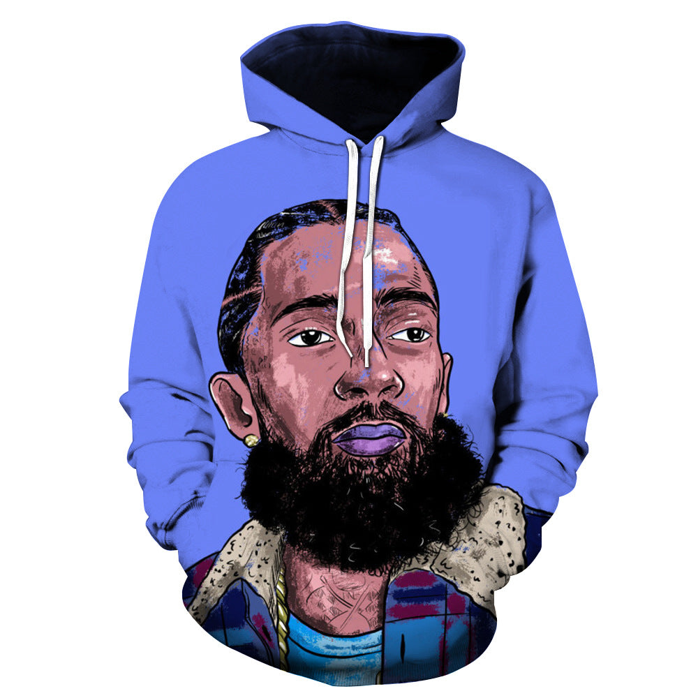 Nipsey Hussle Hoodie Commemorative Rapper 3D Printing