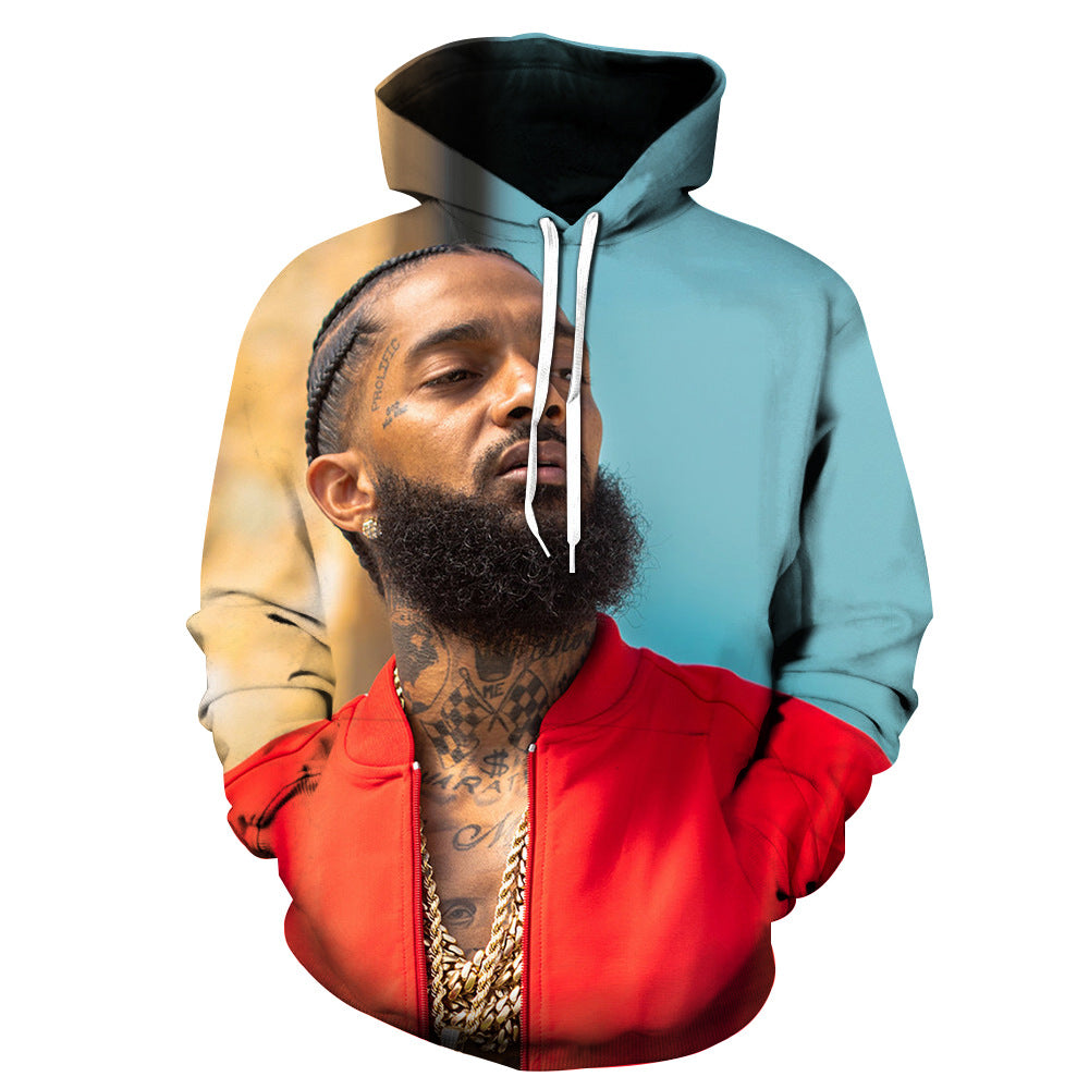 Nipsey Hussle Hoodie Commemorative Rapper 3D Printing