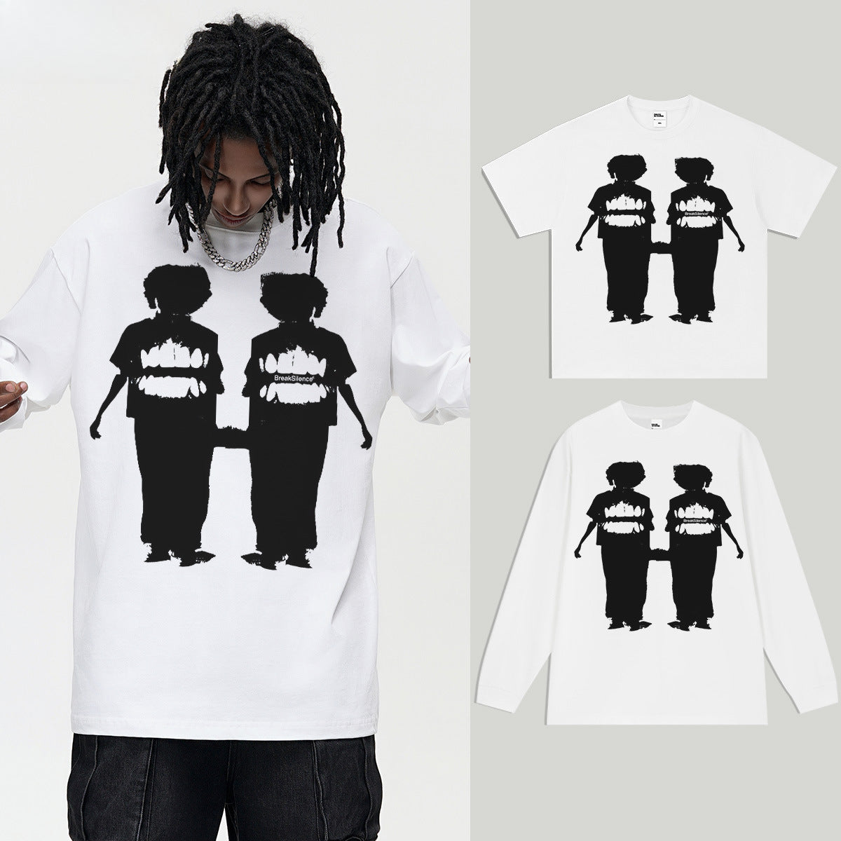 Vintage T-shirts Printed Short Sleeve T-Shirt Cotton Long Sleeve
