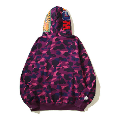 Multicolor Designer Shark Full Zip Up Unisex Y2K Style Streetwear Made with High-Quality Material