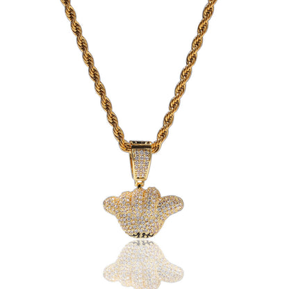 Jewelry Gold Plated 666 Pendant Necklace Pendant Hiphop Number Pieces Spectrum