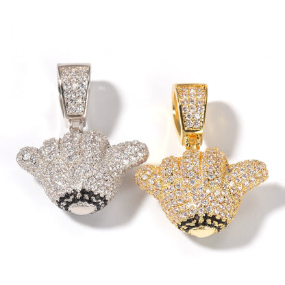 Jewelry Gold Plated 666 Pendant Necklace Pendant Hiphop Number Pieces Spectrum
