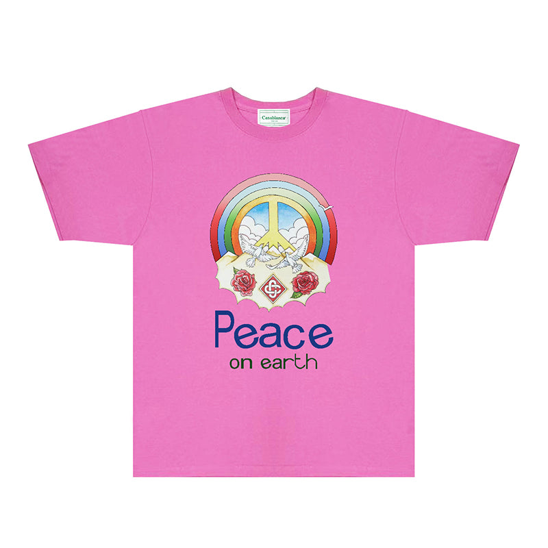 Casablanca T Shirts Fashion Print Street