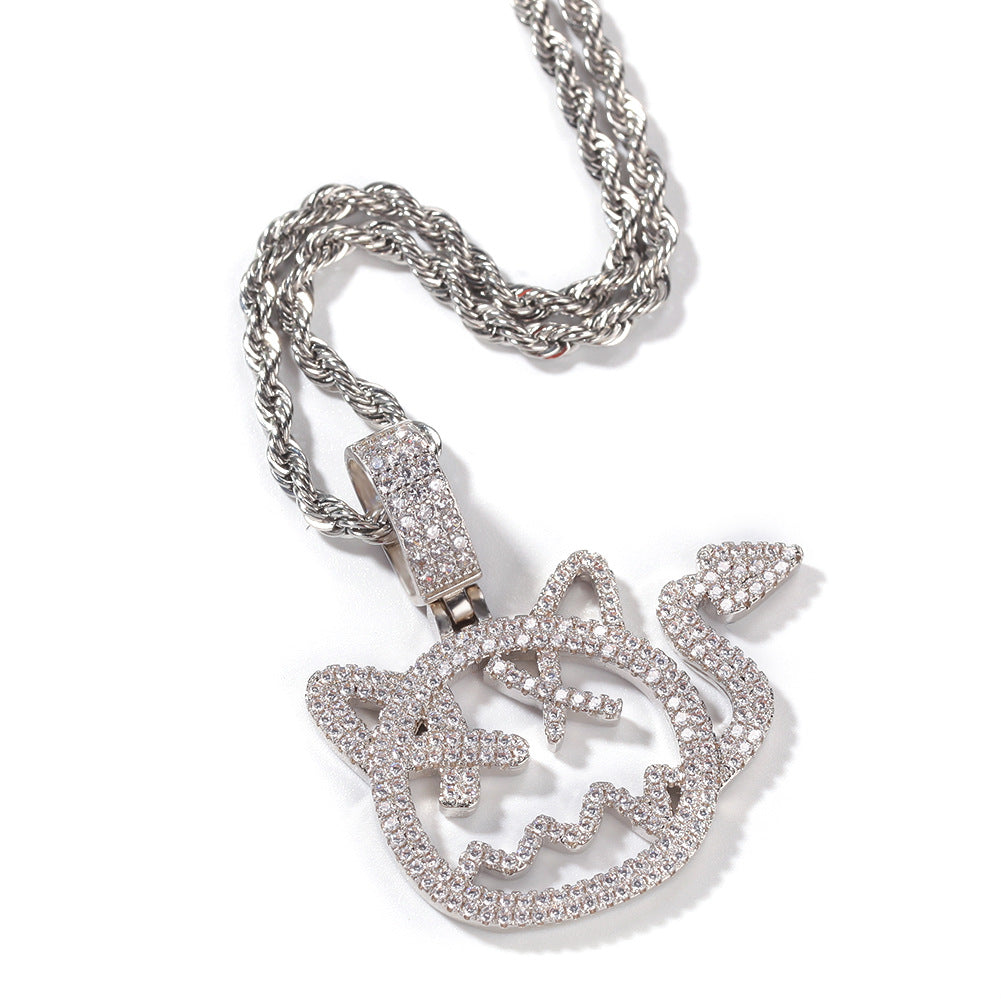 Jewelry Cartoon Imp Pendant Copper Zircon Animal Spectrum