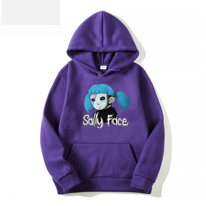 Sally Face Hoodie Protagonist Print Loose Hooded Sweater