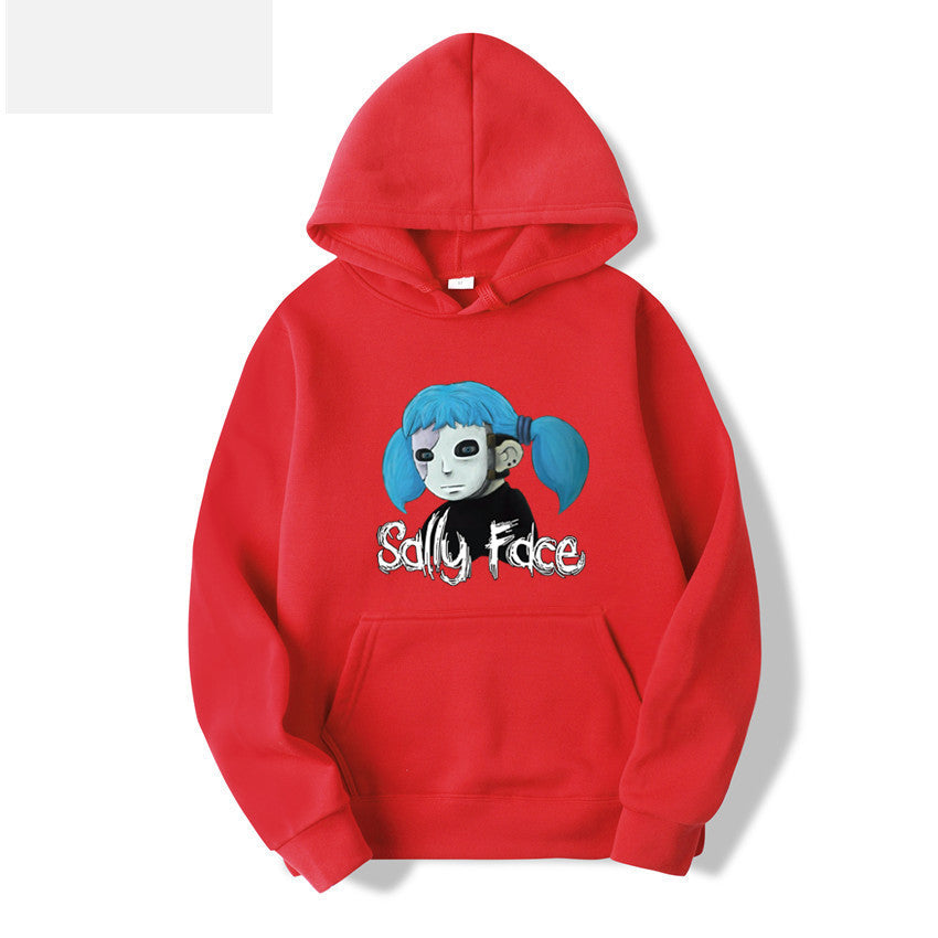 Sally Face Hoodie Protagonist Print Loose Hooded Sweater