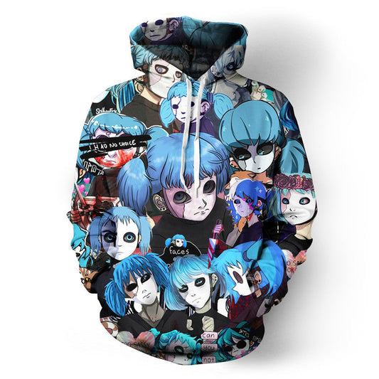 Sally Face Hoodie Sal Protagonist 3D Printed Pullover Sweatshirt