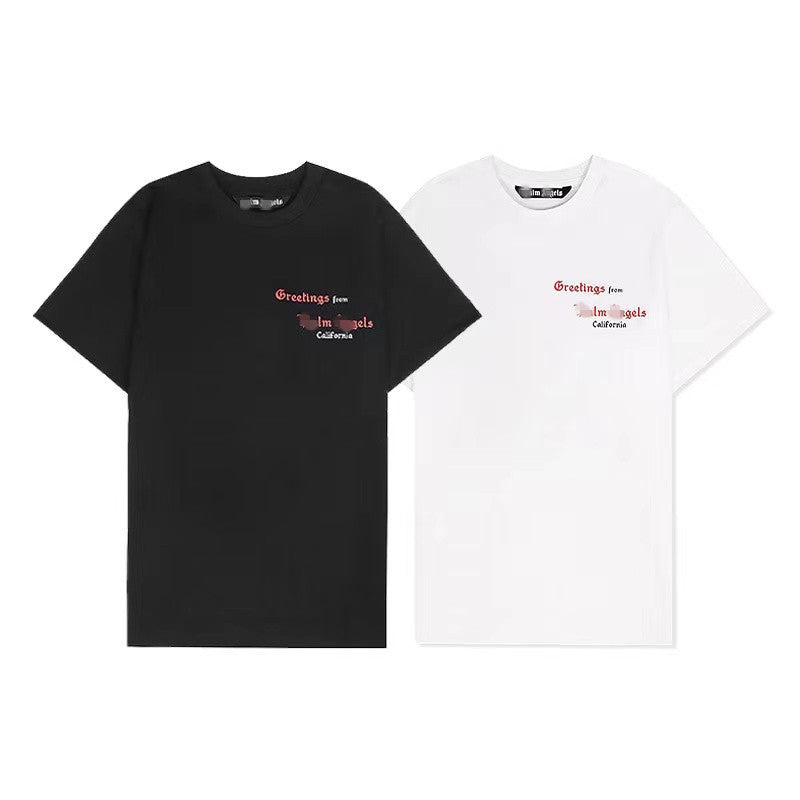 Palm Angels T Shirts Palm Angels Printed Short Sleeve T-shirt Male Half Sleeve
