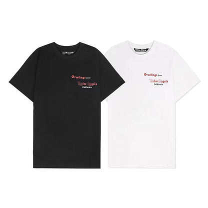 Palm Angels T Shirts Palm Angels Printed Short Sleeve T-shirt Male Half Sleeve