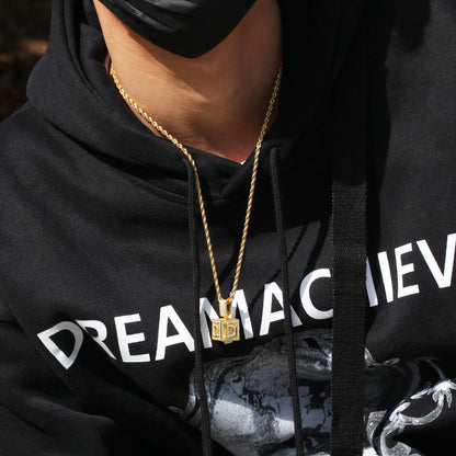 Jewelry necklace micro-inlaid zircon dice square hip-hop necklace wholesale Spectrum Royalty Jesus Pieces