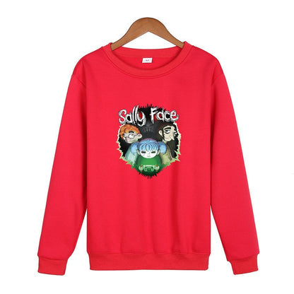 Sally Face Hoodie Crew Neck Personality Casual Sweatshirt