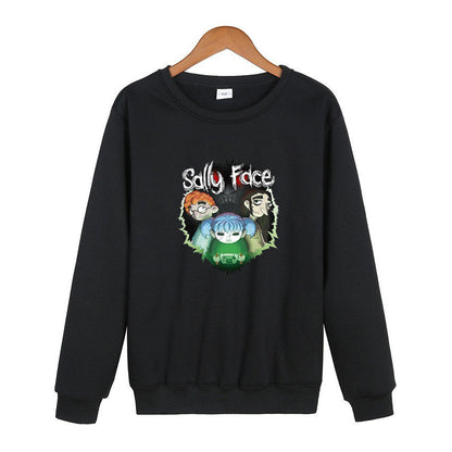 Sally Face Hoodie Crew Neck Personality Casual Sweatshirt