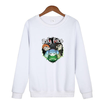 Sally Face Hoodie Crew Neck Personality Casual Sweatshirt