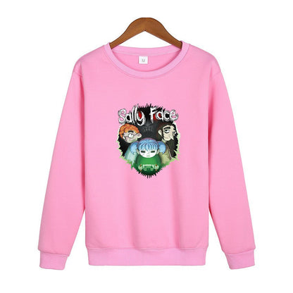 Sally Face Hoodie Crew Neck Personality Casual Sweatshirt