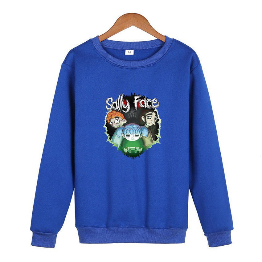 Sally Face Hoodie Crew Neck Personality Casual Sweatshirt
