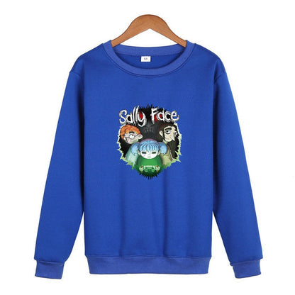 Sally Face Hoodie Crew Neck Personality Casual Sweatshirt