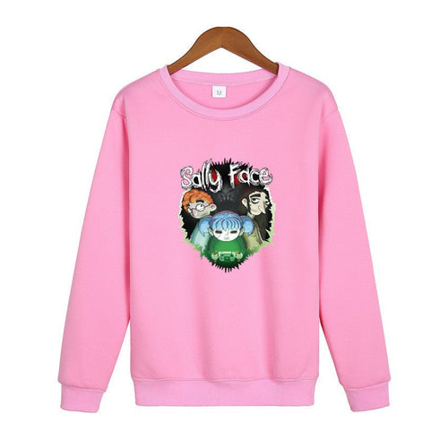 Sally Face Hoodie Crew Neck Personality Casual Sweatshirt