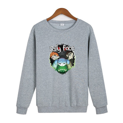 Sally Face Hoodie Crew Neck Personality Casual Sweatshirt