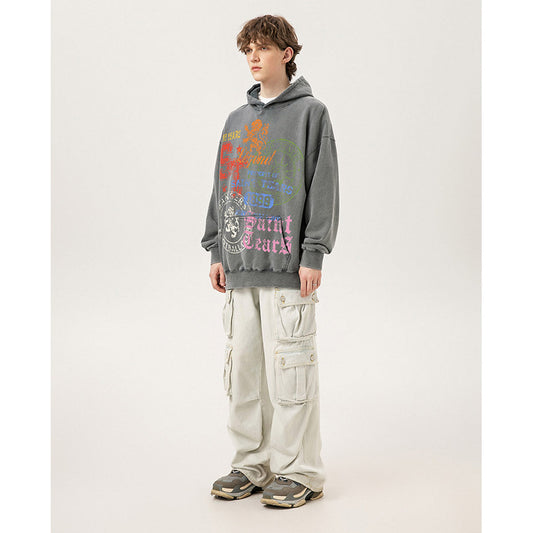 Unisex Hoodies Saint Michael Distressed Hoodies