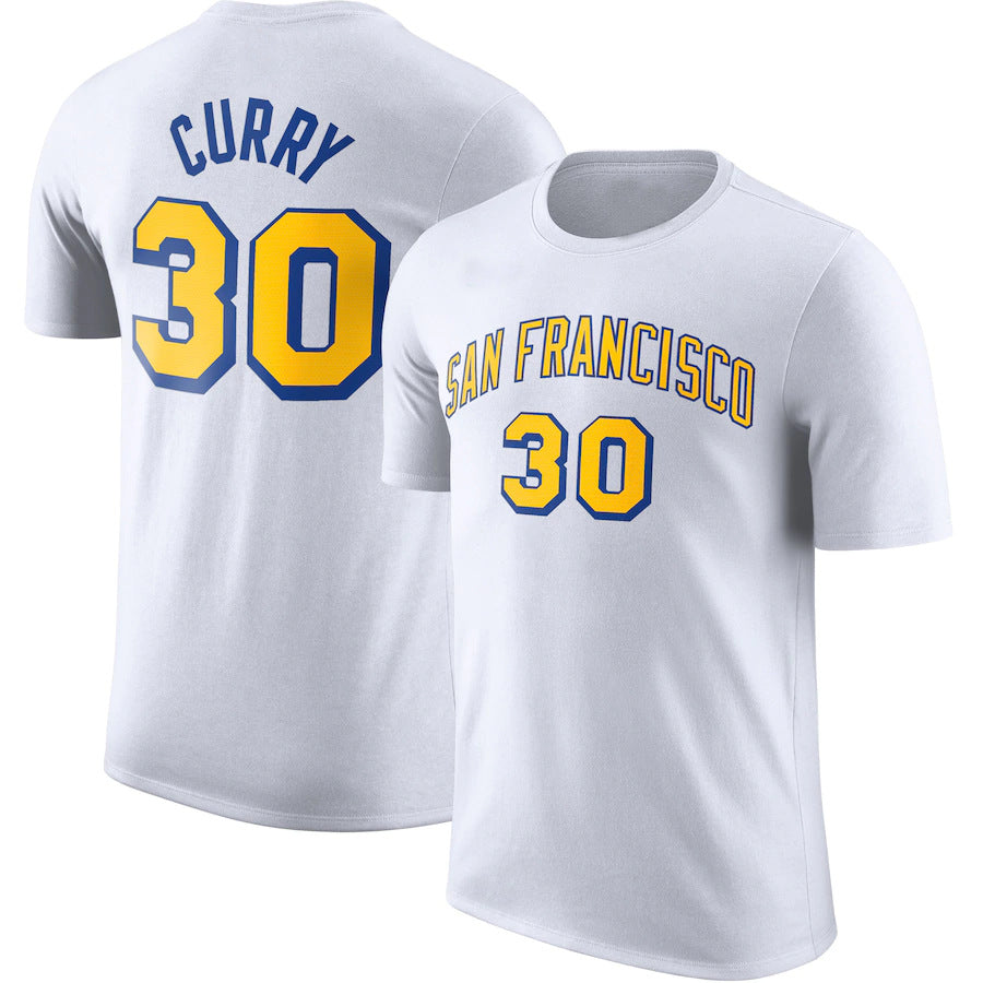 NBA T-Shirts NBAT Shirt Warriors Curry Thomson Green Basketball Jacket Short Sleeve
