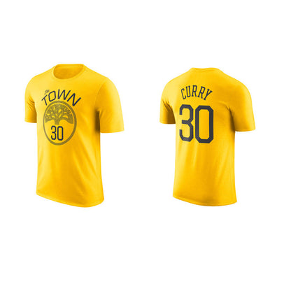 NBA T-Shirts NBAT Shirt Warriors Curry Thomson Green Basketball Jacket Short Sleeve