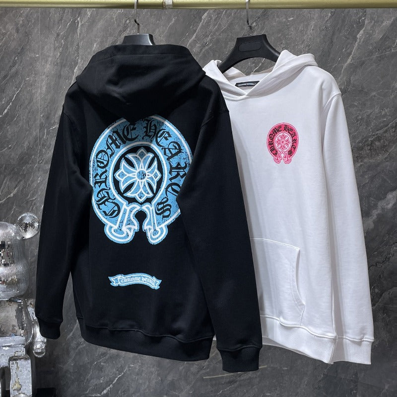 Chh Chrome Hearts Hoodie Color Leather Sanskrit Hand Painted Graffiti Hooded Sweater