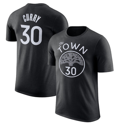 NBA T-Shirts NBAT Shirt Warriors Curry Thomson Green Basketball Jacket Short Sleeve
