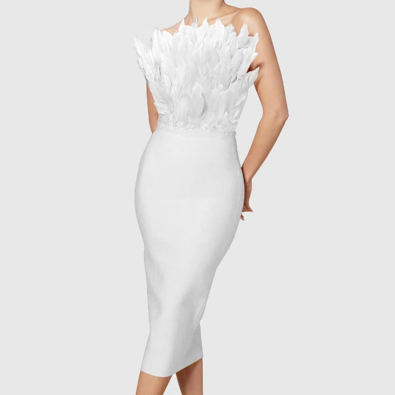 Women Evening Dress Christmas Dress Bandage One-Piece Dress