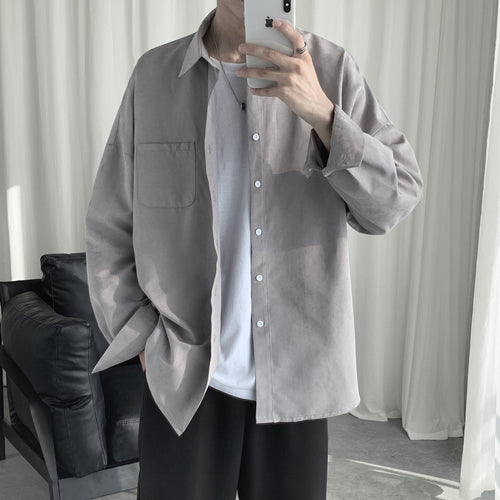 Men Shirts All-Match Casual Handsome Loose