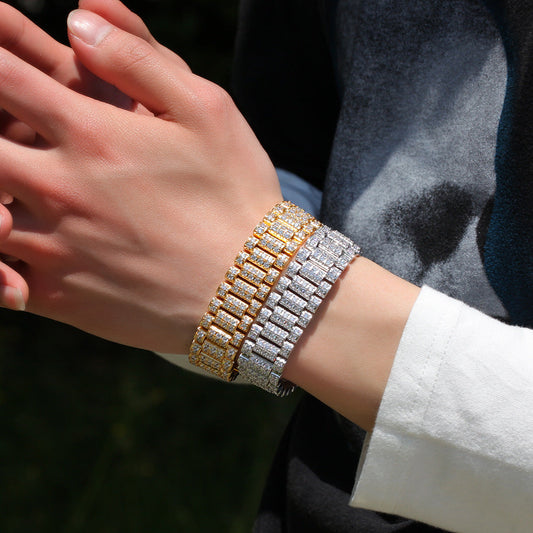 Bracelet Hip Hop Zircon Watch Bracelet Spectrum St. Valentine's
