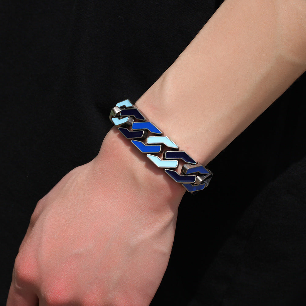 Bracelet Hip Hop Bracelet Color Drip Vintage Spectrum St. Valentine's