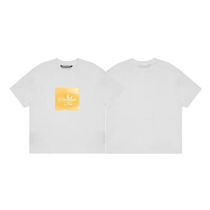 Palm Angels T Shirts Angel Leaves Letter Print Short-Sleeve T-shirt