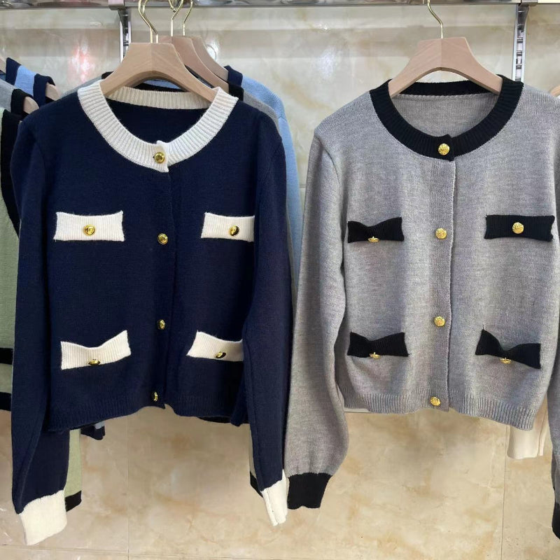 Women Knitted Cardigan Vintage Knitted Cardigan Jacket Autumn Sweater