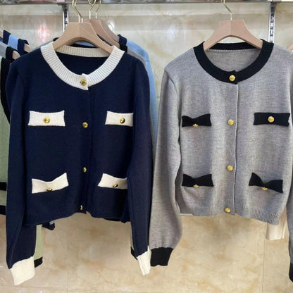 Women Knitted Cardigan Vintage Knitted Cardigan Jacket Autumn Sweater